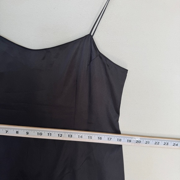 Rickie Freeman for Teri Jon Women Slip Dress Black Size 12 Pajamas Lounge Luxury - Picture 5 of 7
